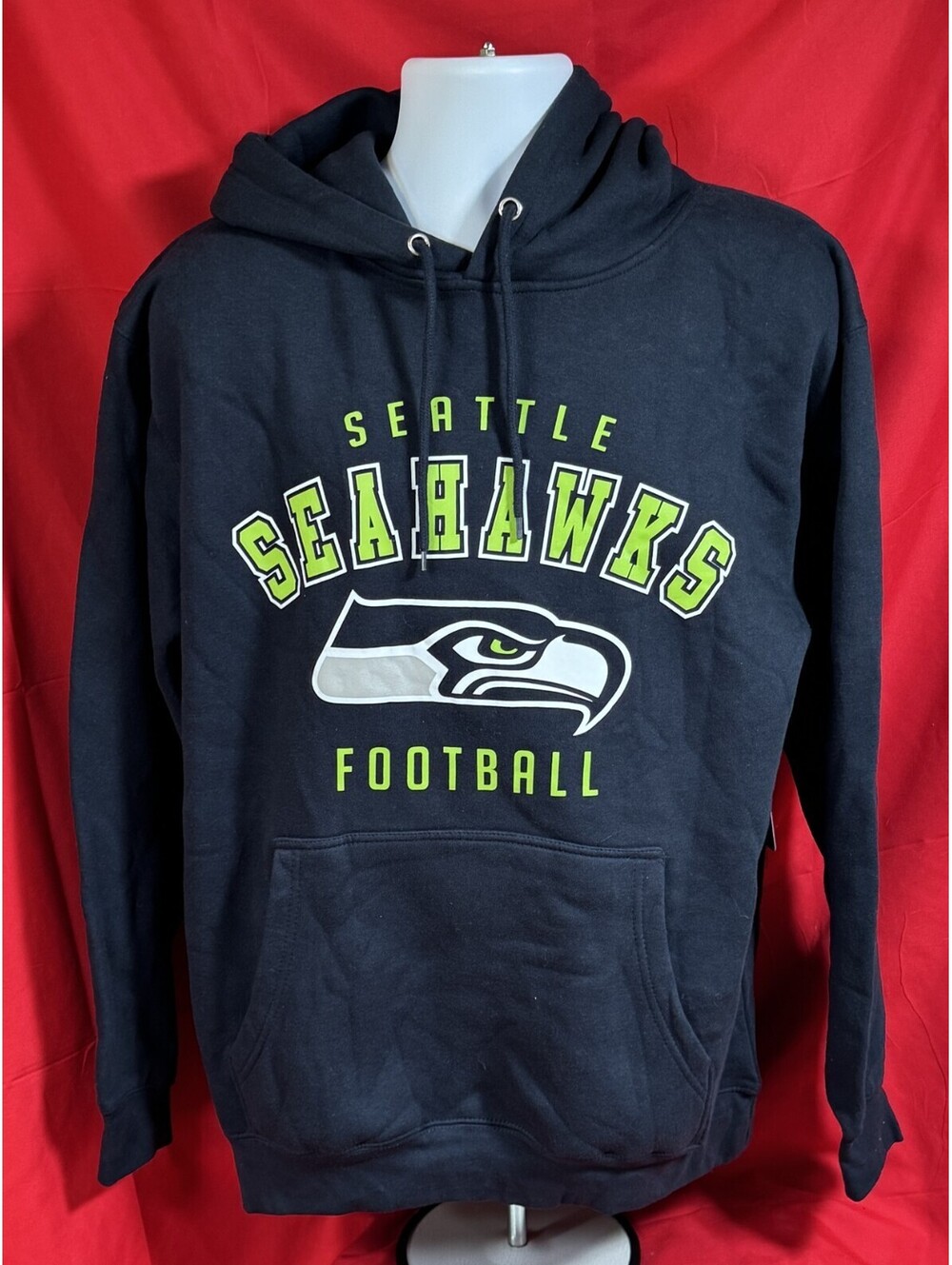 Starter Seattle Seahawks Navy & Green Pullover Hoodie XL NWT